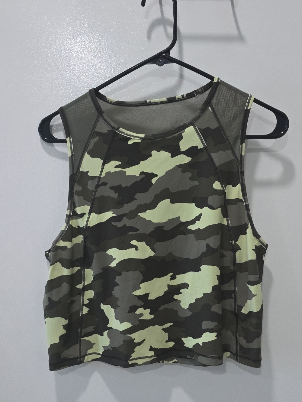 lululemon athletica Green Camo Crop Tank